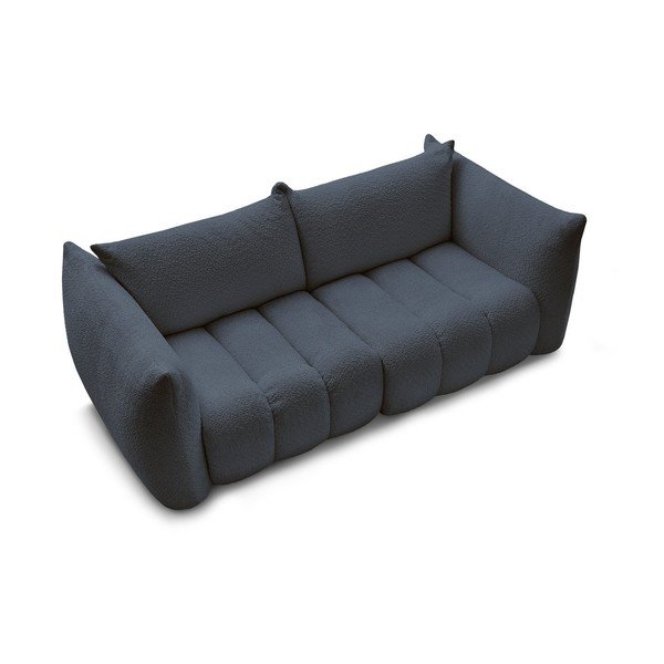 Tamno plava sofa od bouclé tkanine 234 cm Azra – Bobochic Paris-image-3