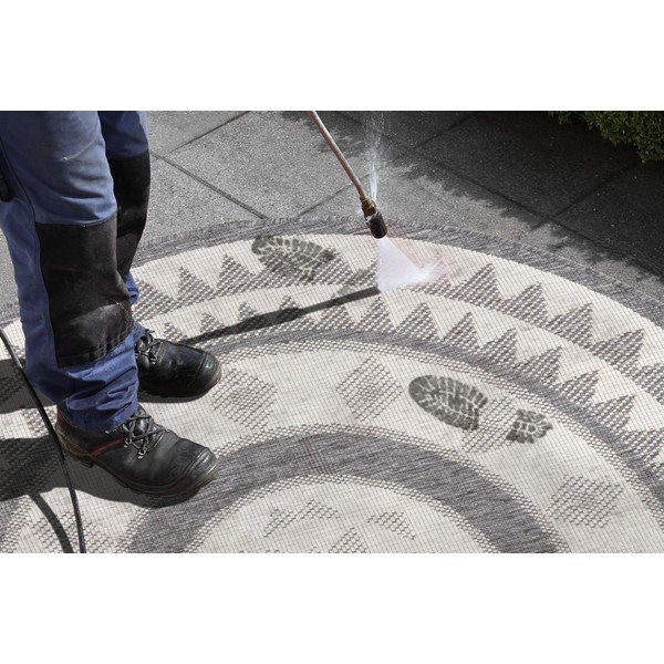 Sivo-krem vanjski tepih NORTHRUGS Jamaica, ⌀ 140 cm-image-1