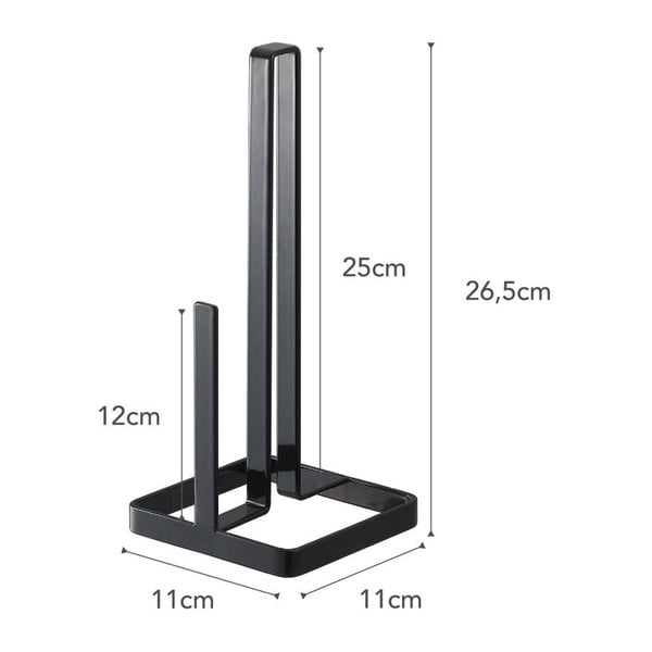 Crni stalak za papirne ubruse YAMAZAKI Tower-image-2
