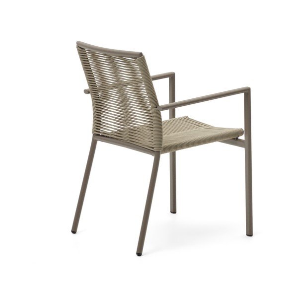 Bež metalna vrtna stolica Culip – Kave Home-image-4