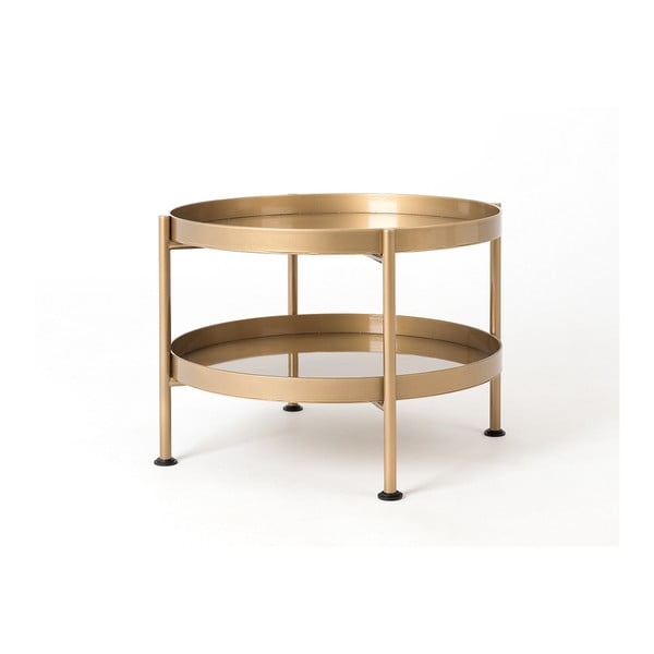 Konferencijski čelični stol u zlatu s Custom Form Hanna policom, ⌀ 40 cm