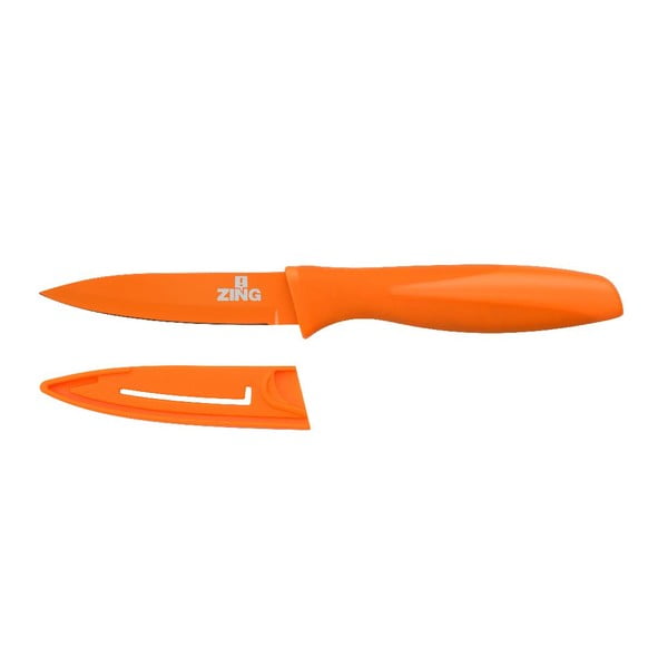 Narančasti nož za rezanje s futrolom Premier Housewares Zing, 8,9 cm