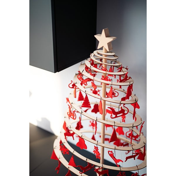 Drvena zvijezda na ukrasnom božićnom drvcu Spira Small-image-1