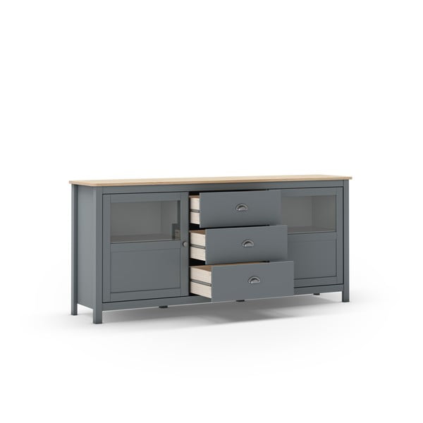 Komoda prljavo zelena od masivnog bora 180x80x40 cm Misti – Marckeric-image-2