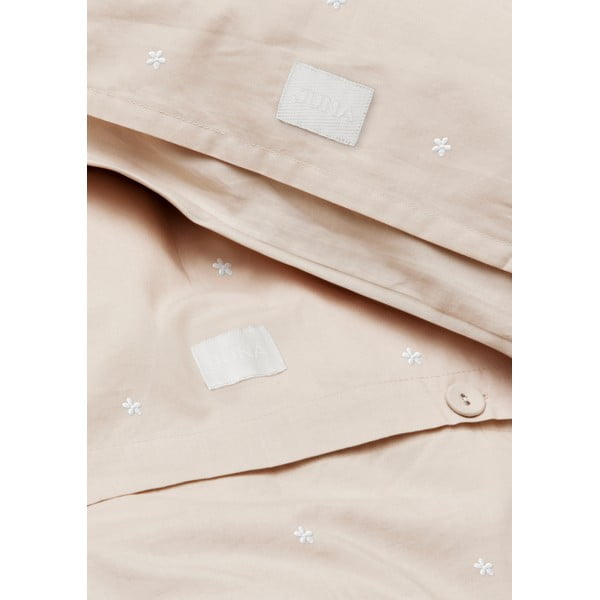 Bež posteljina za krevet za jednu osobu od pamučnog perkala 140x200 cm Daisy – JUNA-image-3