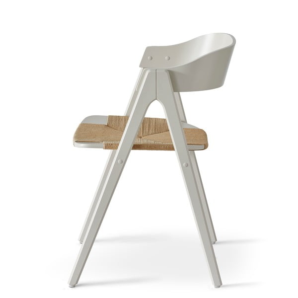 Bež blagovaonska stolica od bukovog drveta sa sjedištem od ratana Findahl by Hammel Mette-image-1