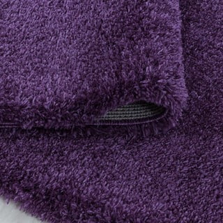 Tamno ljubičasti okrugli tepih ø 160 cm Fluffy – Ayyildiz Carpets