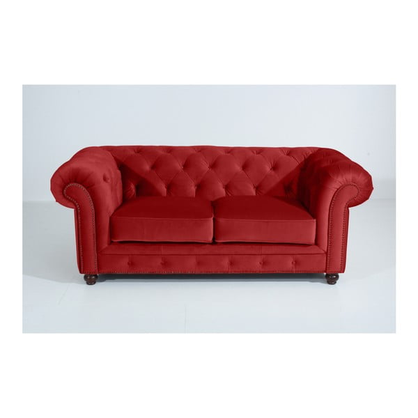 Cigla crvena sofa Max Winzer Orleans Velvet, 196 cm
