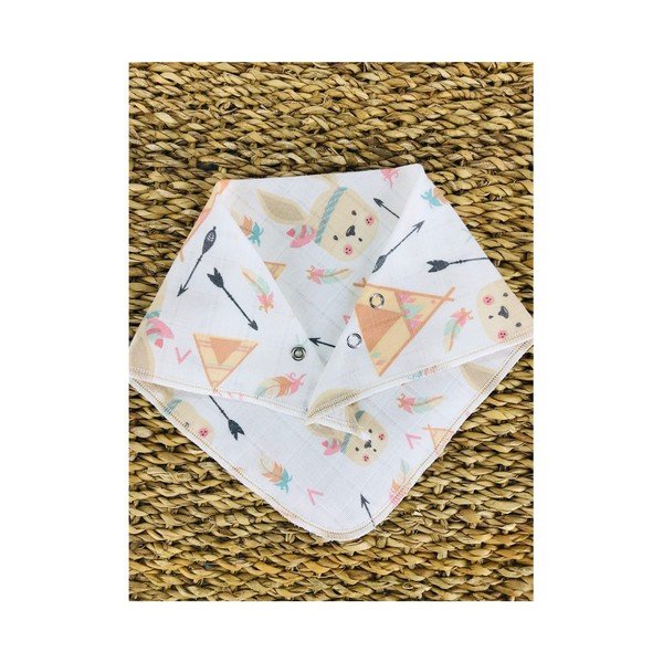 Bijeli podbradak od muslina u setu od 4 kom Mila - Lydia&Co-image-2