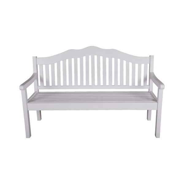 Bijela vrtna klupa od masivnog drveta Austin – Garden Pleasure-image-1
