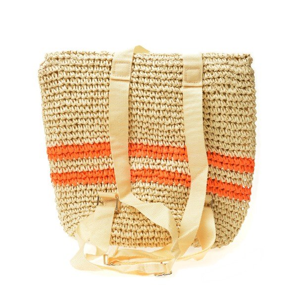 Ženski slamnati ruksak Mangotti Bags Orange-image-1