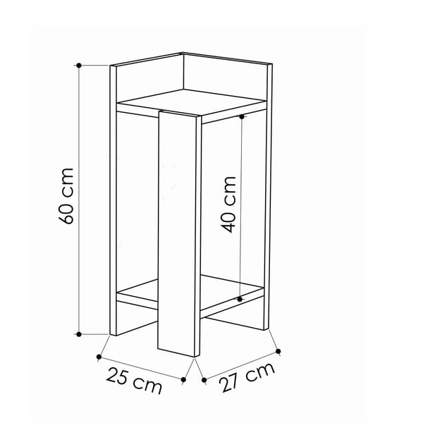 Set od 2 bijela noćna ormarića Elos-image-2