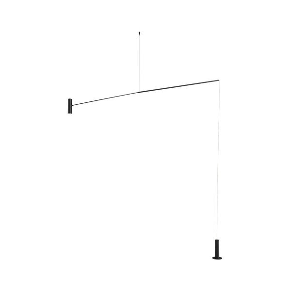 Mat crna metalna LED stojeća svjetiljka (visina 250 cm) Voice – Nova Luce