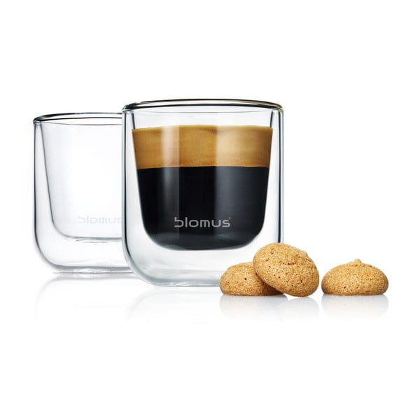 Čaše u setu 2 kom s dvostrukom stijenkom 80 ml Nero – Blomus-image-2