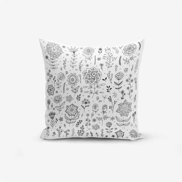 Jastučnica s primjesom pamuka Minimalist Cushion Covers Flower, 45 x 45 cm