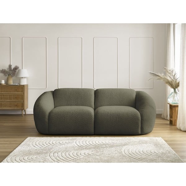 Zelena sofa od bouclé tkanine 230 cm Tina – Bobochic Paris-image-3