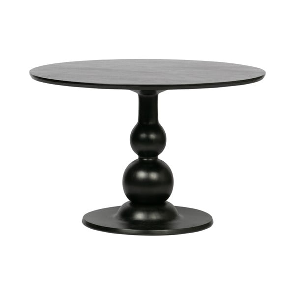 Crni okrugli blagovaonski stol od manga BePureHome Blanco, ⌀ 120 cm