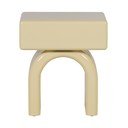 Svijetlo žuti noćni ormarić u sjajnom dekoru Zorel – WOOOD