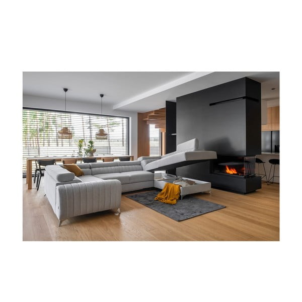 Tamno siva sklopiva/s prostorom za odlaganje kutna garnitura (s desnim kutom/u obliku slova "U") Louis – ELTAP-image-2