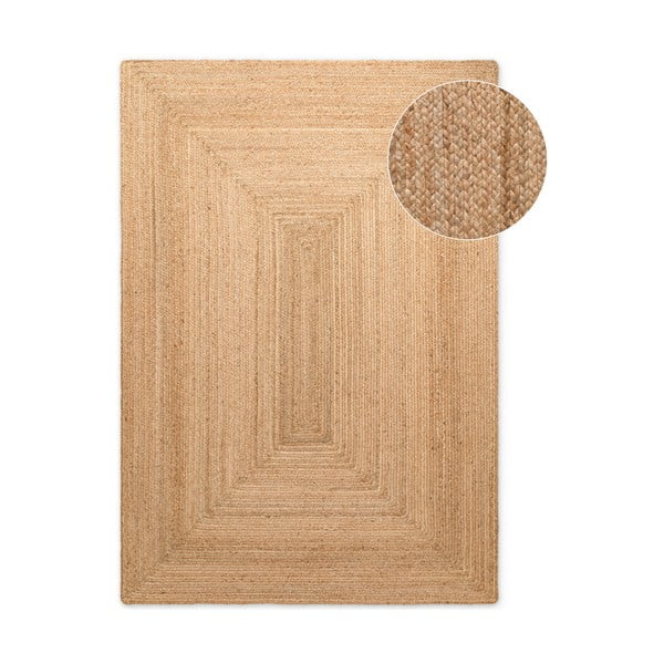 Obostrani/ručno rađen juten tepih u prirodnoj boji 160x230 cm Sharmila Natural Brown – Hanse Home