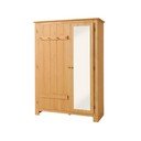 Ormar od masivnog bora s ogledalom u prirodnoj boji 120x170 cm Bertram – Støraa