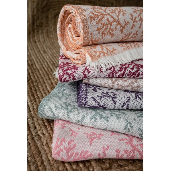 Ružičasti pokrivač udio pamuka Euromant Summer Coral, 140 x 180 cm-image-2