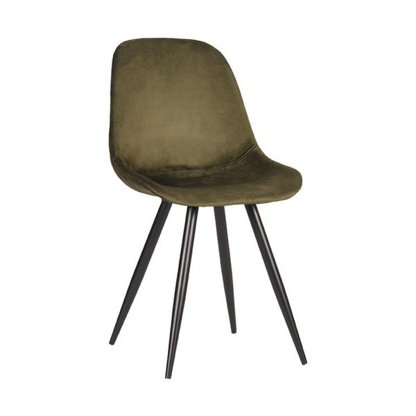 Kaki zelene baršunaste blagovaonske stolice u setu 2 kom Capri  – LABEL51