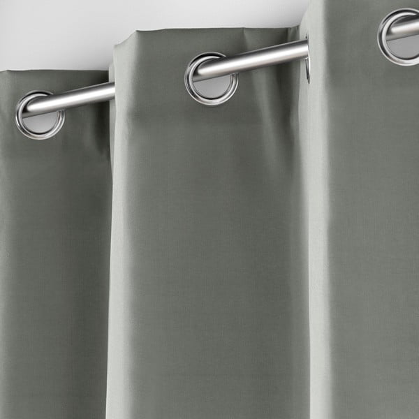 Siva termo izolacijska zavjesa od mikrovlakana 135x180 cm Micropolar – douceur d'intérieur-image-1