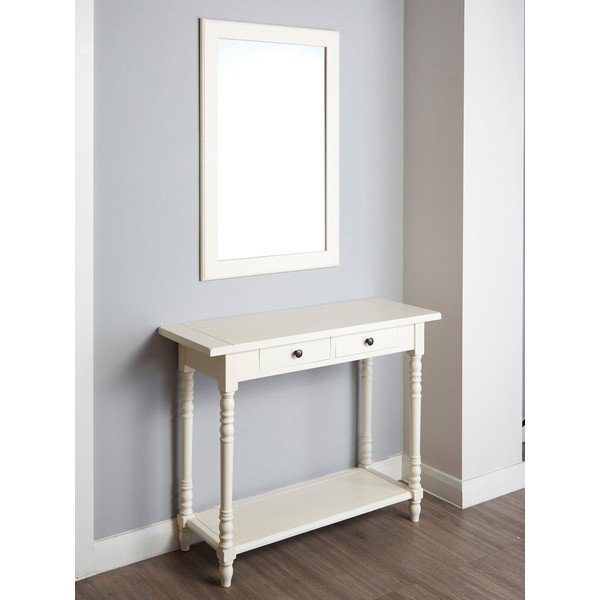 Pomoćni stol od masivnog bora boje slonovače 35x96 cm Heritage – Premier Housewares-image-1
