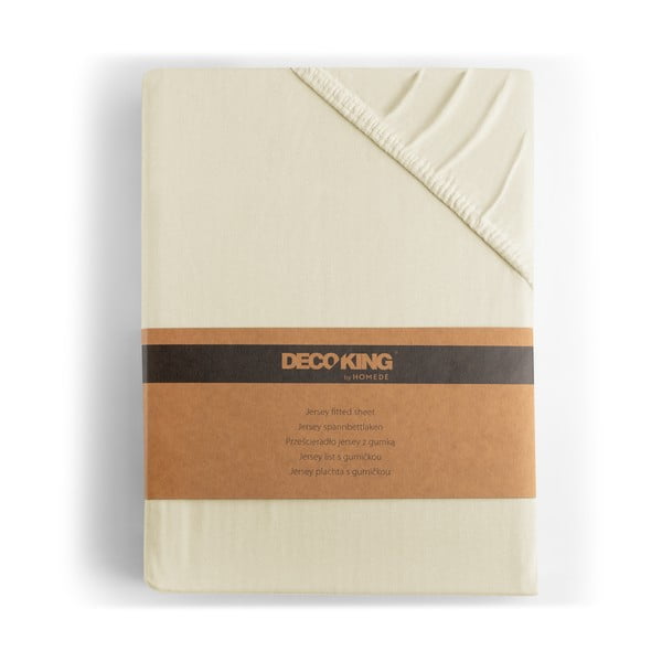 Bež plahta s gumom od jeseya 120x200 cm Amber – Restilo-image-4