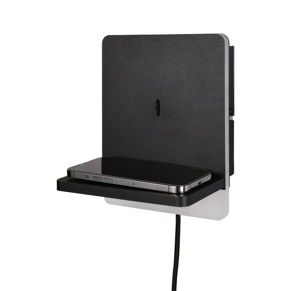 Mat crna LED zidna lampa s mogućnosti zatamnjivanja Fairfield – Trio