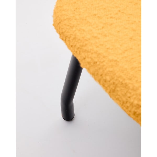 Senf žuti tabure od bouclé tkanine Belina – Kave Home-image-3