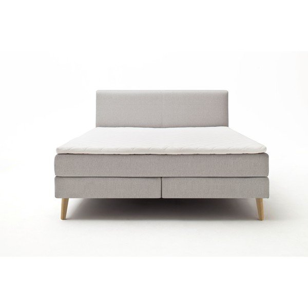 Svijetlo sivi boxspring krevet 160x200 cm Greta – Meise Möbel-image-3