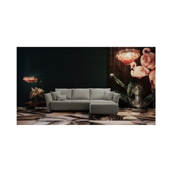 Svijetlo siva sofa na razvlačenje Deves Hermes John, desni kut-image-3