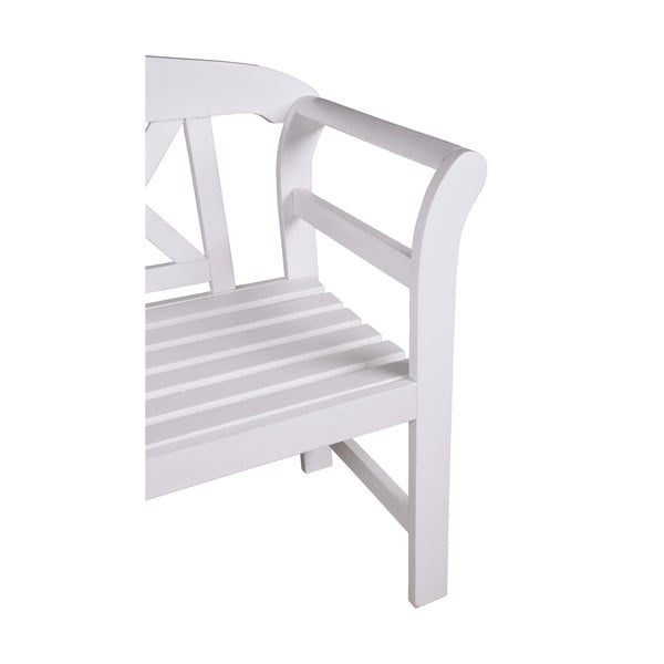 Bijela drvena vrtna klupa Vancouver - Garden Pleasure-image-2