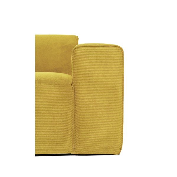 Žuta baršunasta modularna kutna garnitura Scandic Sting, lijevi kut-image-4