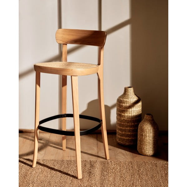 Barska stolica u dekoru jasena 99 cm Romane - Kave Home-image-1