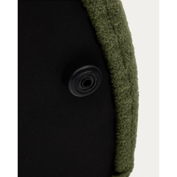 Zeleni tabure od bouclé tkanine Kaeli – Kave Home-image-3