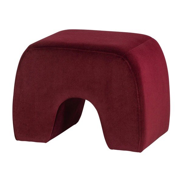 Bordo baršunast tabure Lucen – WOOOD-image-3