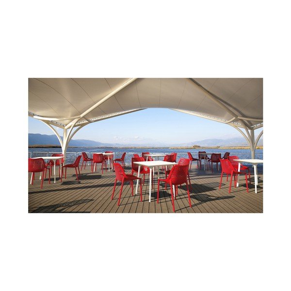 Set od 4 crvene vrtne stolice Resol Grid Simple-image-4
