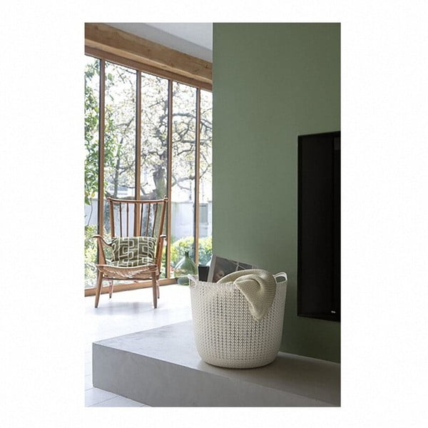 Krem okrugla košara za pohranu Curver-image-1