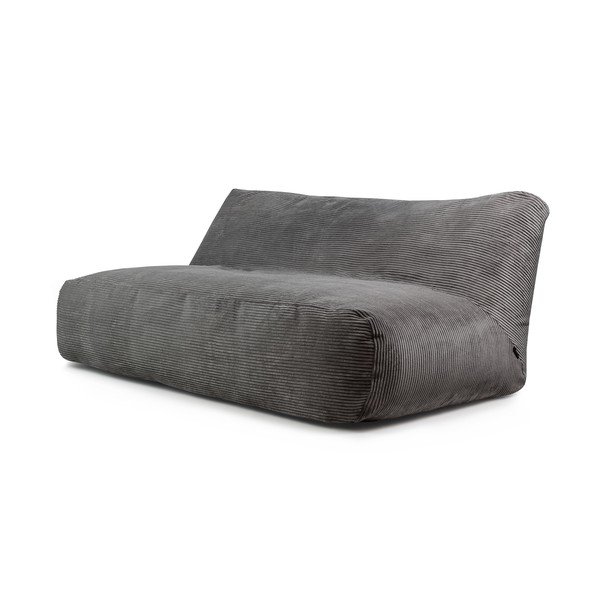 Tamno siva vreća za sjedenje od samta Sofa Tube 190 – SLOWDOWN