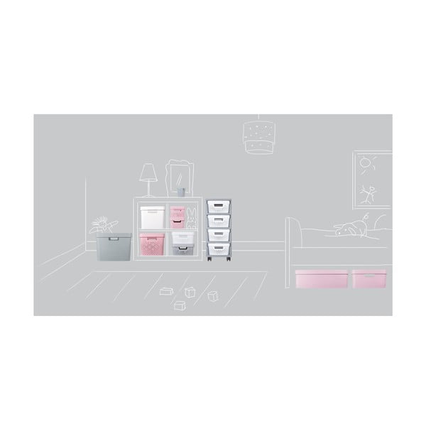 Bijeli/sivi plastični regal na kotačima 29,5x65,5 cm Infinity – Curver-image-3