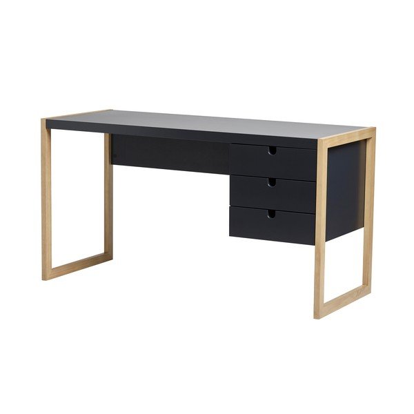 Antracitno sivi radni stol Marckeric Square, 140 x 75 cm-image-4