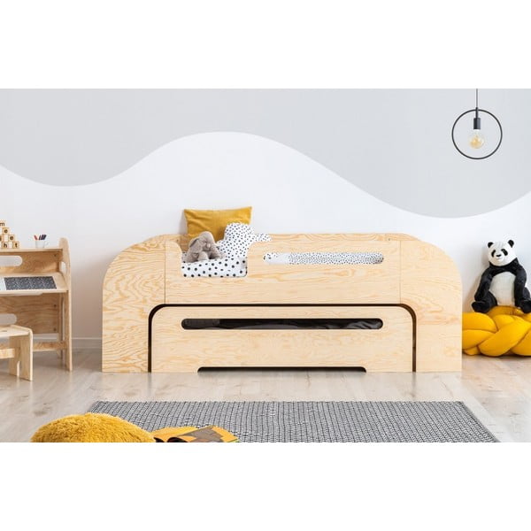 Dječji krevet s dodatnim ležajem 80x200 cm u prirodnoj boji AIKO – Adeko