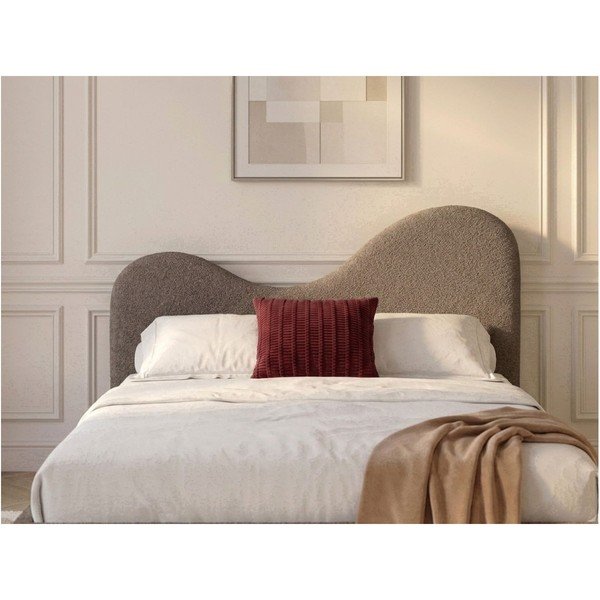 Smeđi podstavljeni tapecirani bračni krevet s podnicom 180x200 cm Celina – Bobochic Paris-image-2