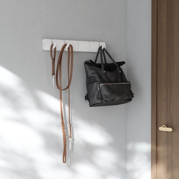 Mat bijela zidna vješalica od masivnog bora 51 cm Flip – Umbra-image-1