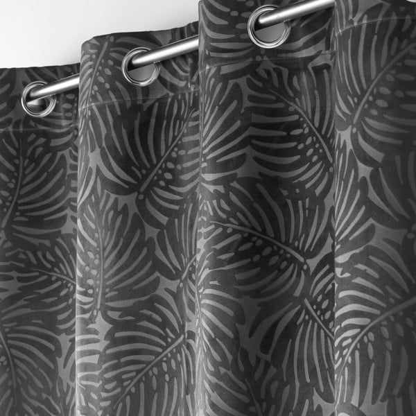 Antracitno siva zavjesa od samta 140x240 cm Analia – douceur d'intérieur-image-1