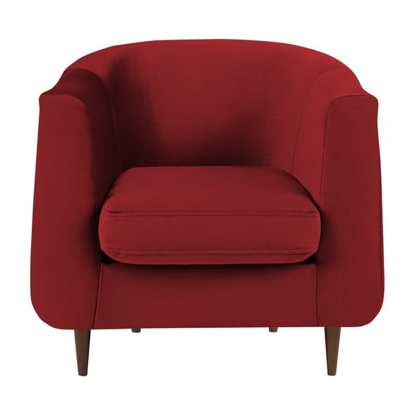 Crvena baršunasta fotelja Kooko Home Glam