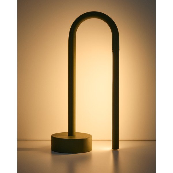 Zelena metalna LED stolna lampa (visina 30 cm) Bow – Kave Home-image-1